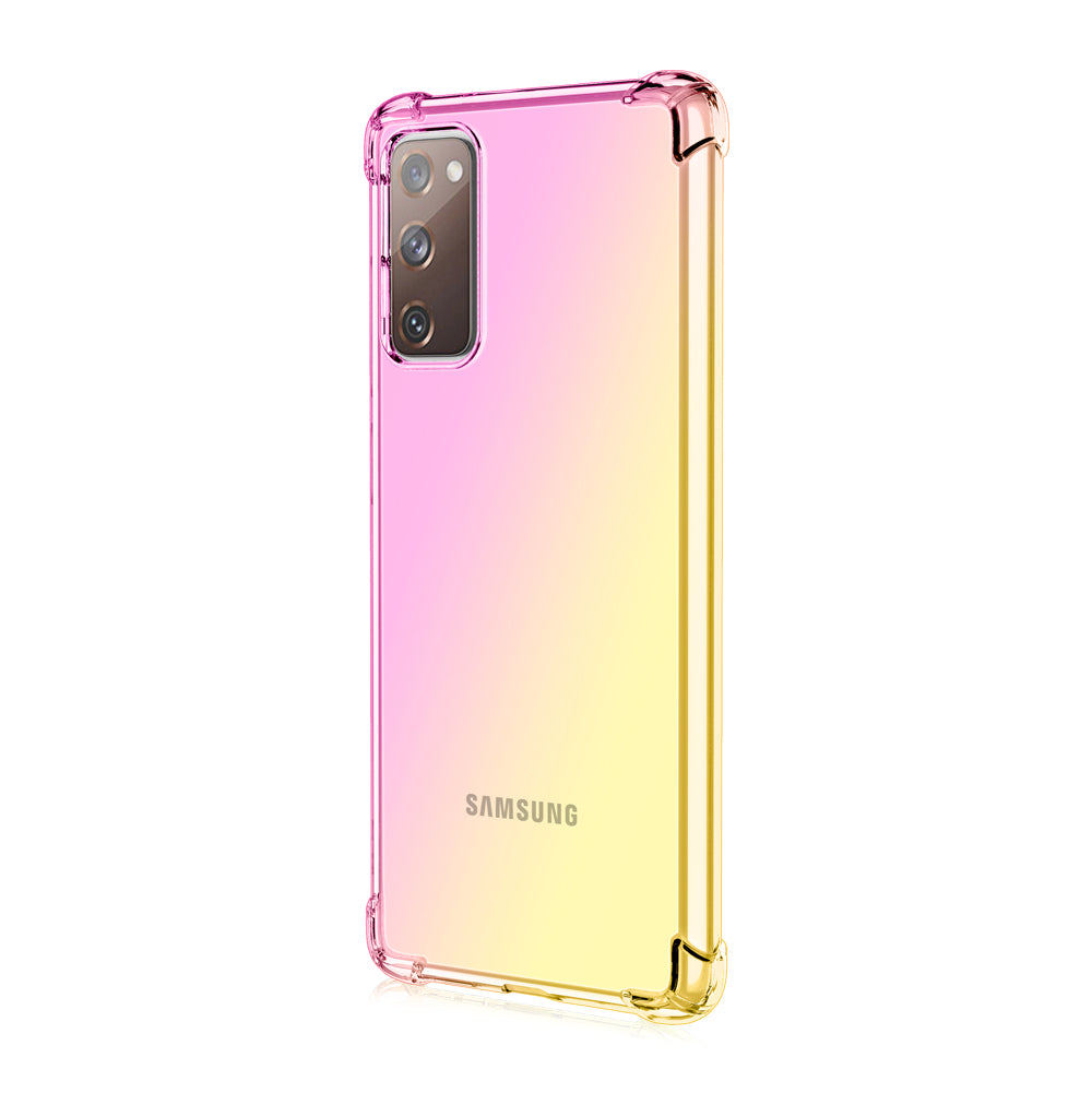 TPU Gradient Anti-Drop Phone Cover Shell for Samsung Galaxy S20 FE/S20 Fan Edition/S20 FE 5G/S20 Fan Edition 5G/S20 Lite - Pink/Gold TPU Gradient Anti-Drop Phone Cover Shell for Samsung Galaxy S20 FE/S20 Fan Edition/S20 FE 5G/S20 Fan Edition 5G/S20 Lite - Pink/Gold